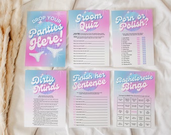 Ultimi giochi di addio al nubilato da discoteca o giochi di galline da discoteca stampabili, addio al nubilato anni '70, addio al nubilato alla moda o discoteca finale stordito e impegnato, CHLOE