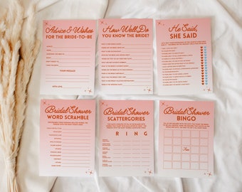 Brunch with the Bride Brunch Bridal Shower Games, Champagne Brunch Bridal Shower Brunch and Bubbly Bridal Brunch Shower Games Printable CORA