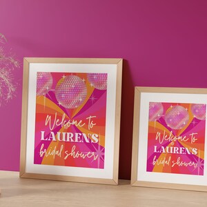 70s bridal shower welcome sign