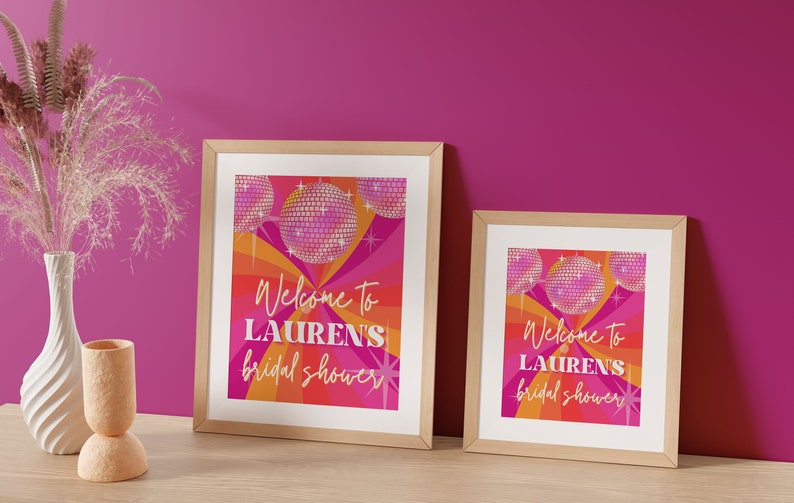 70s bridal shower welcome sign