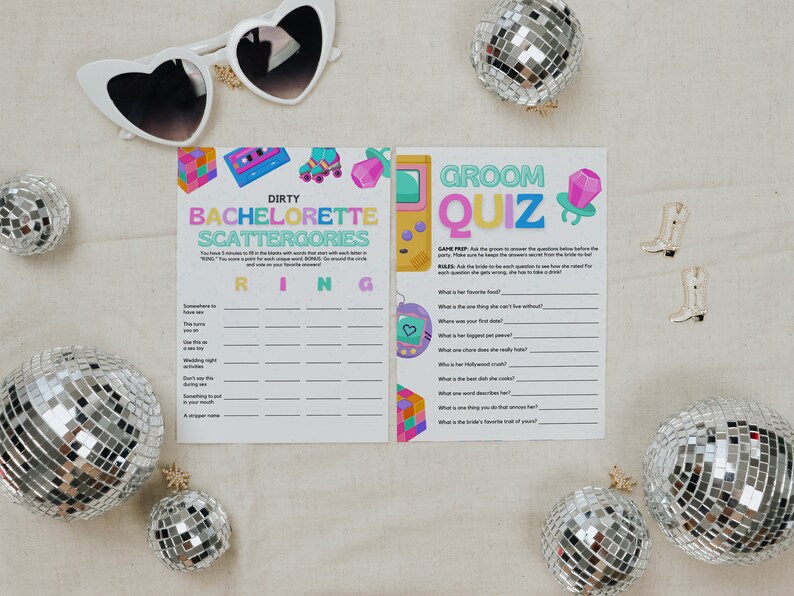 90s Bachelorette Game Bundle, Funny Printable Games for Retro Party, Nostalgic Bach to the 90s, 80s or Y2K 2000s Millennium Theme, BRITNEY image 5