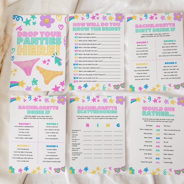 Y2k Bachelorette Games Etsy
