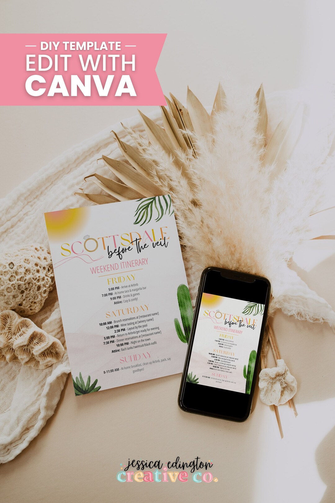 Scottsdale Bachelorette Party Itinerary Template Scottsdale image