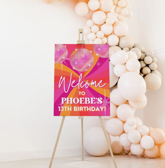 Disco signo de bienvenida para fiesta Disco signo de bienvenida para fiesta