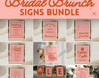 Bridal Brunch Decorations with Welcome Sign Bridal Brunch Poster Champagne Bridal Brunch with the Bride Brunch Bridal Shower Signs, CORA
