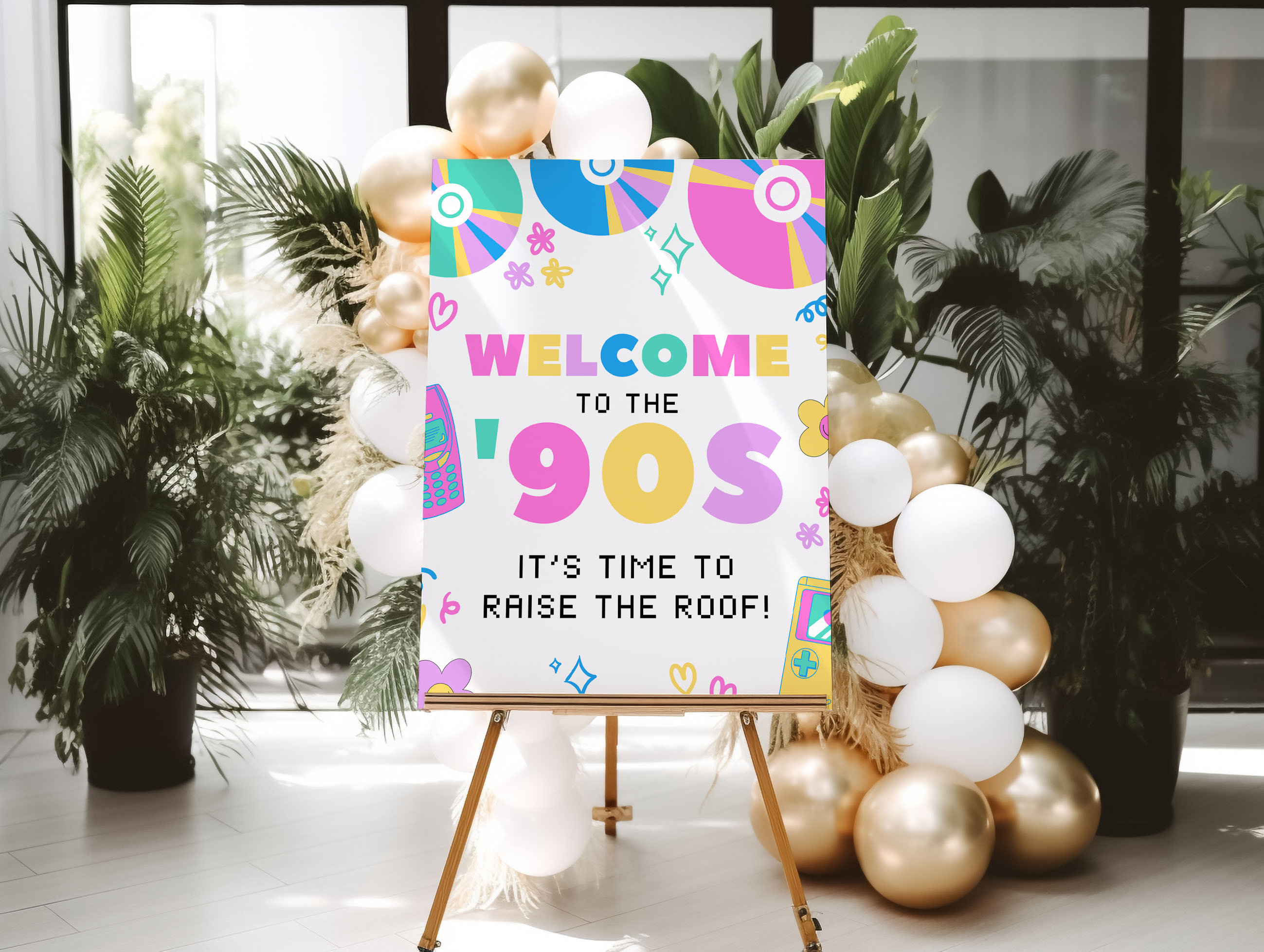 90s Welcome Sign for 90s Party Decorations 90s Theme, Back to the 90s ...