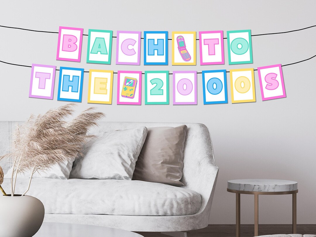 Y2K Bachelorette Party Printable Banner or Garland Decorations Etsy