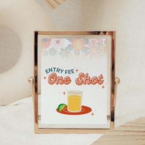 Jaren &#39;70 feestdecoratie voor borreltafel, toegangsprijs One Shot, Retro Dazed & Engaged Bachelorette of Birthday Party Decor voor Groovy Disco, FAYE