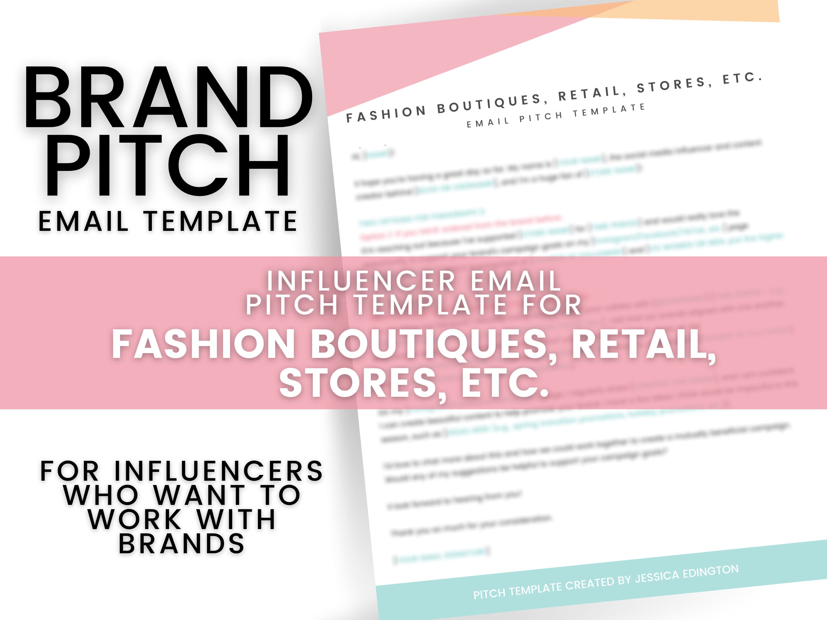 Brand Pitch Email Template for Influencers Fashion Boutique Etsy Brand Pitch Email Template for Influencers Fashion Boutique Etsy