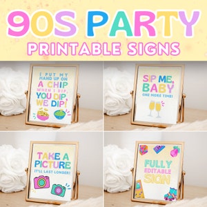 90s Theme Party Decor, Back to the 90s Party Decorations 90s Party Signs, Retro 90s Bachelorette 90s Birthday Party 90s Posters, BRITNEY