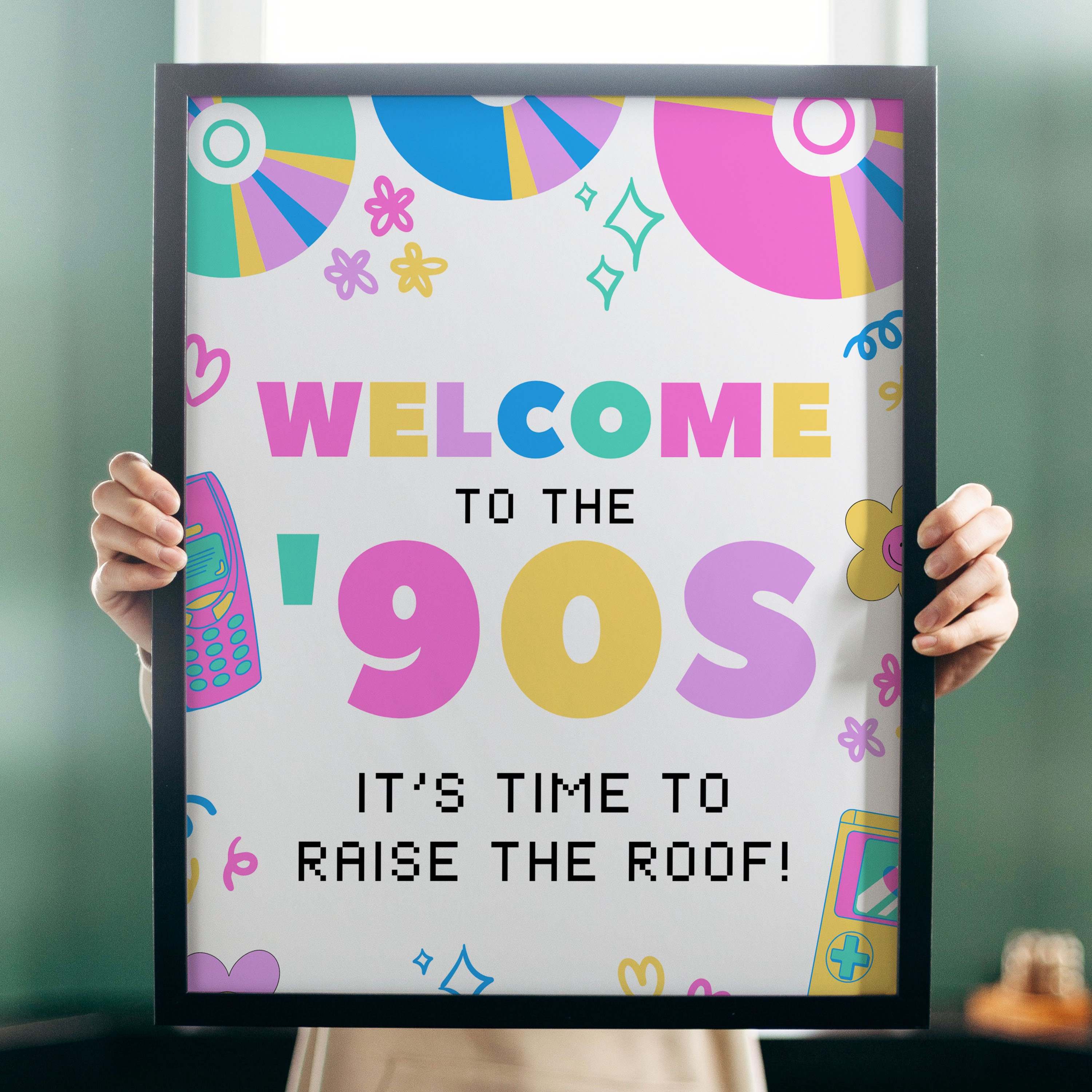90s Welcome Sign for 90s Party Decorations 90s Theme, Back to the 90s ...