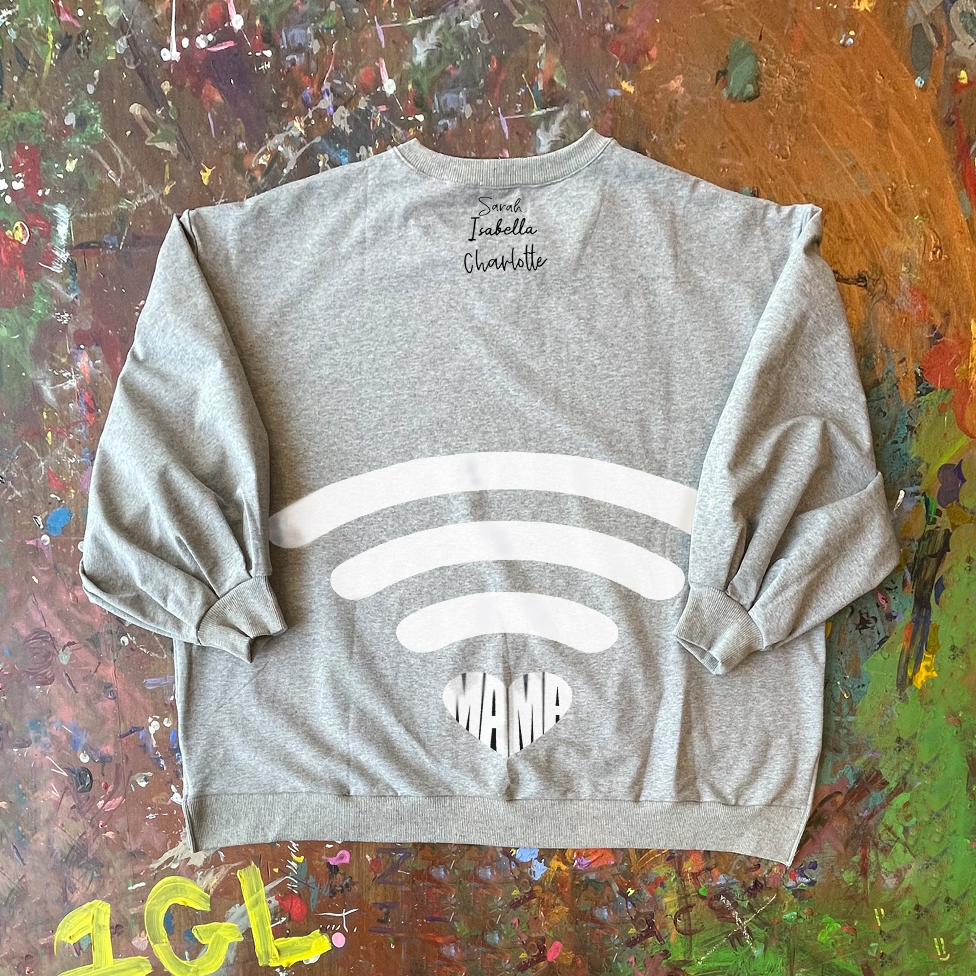 Custom Sweatshirt Hand Painted MAMA Sweatshirt With Kids Etsy