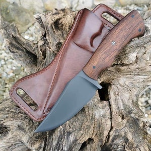 Black Smith Knife, D2 Steel Hunting Skinning Knife, Bushcraft & Survival Knives, Hiking Camping Knife Gifts for Men, Father&#39;s Day Gifts