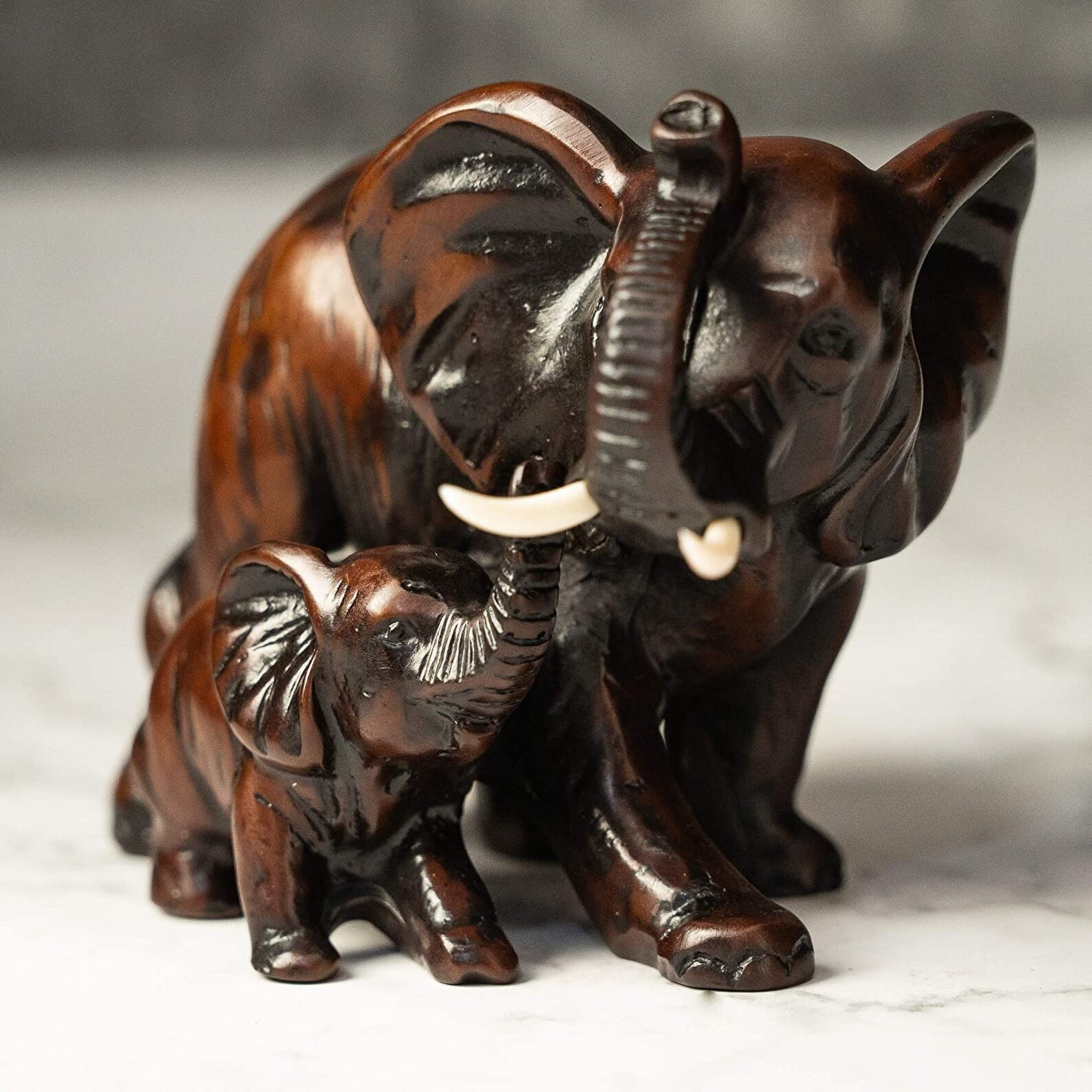 Elephant Animal Statues Decorative Elephant Family Statues Etsy