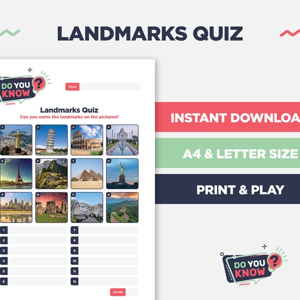 Quiz Picture Round - Etsy