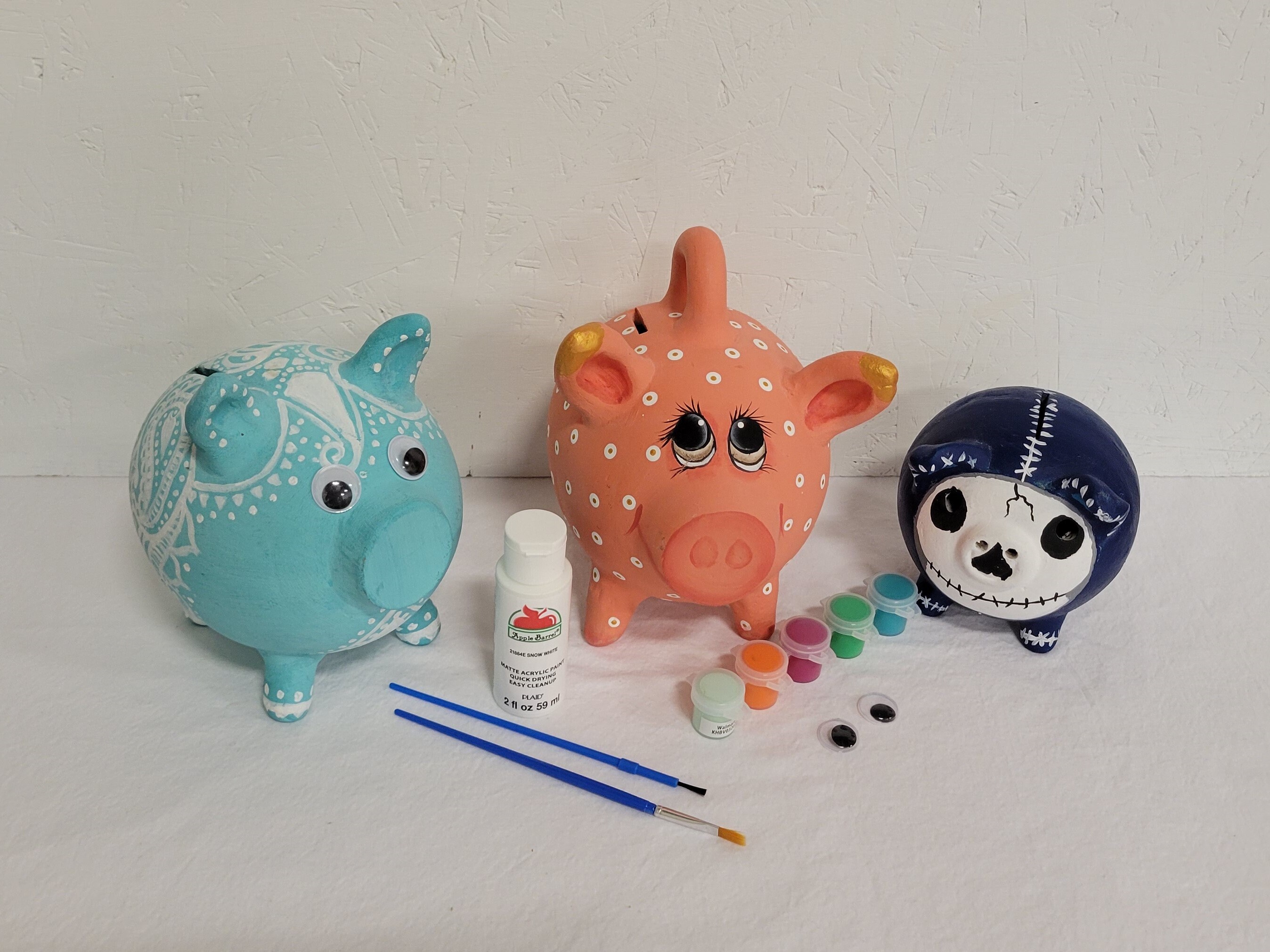 Paintable Piggy Bank Art Set DIY Paint a Pig Traditional Etsy