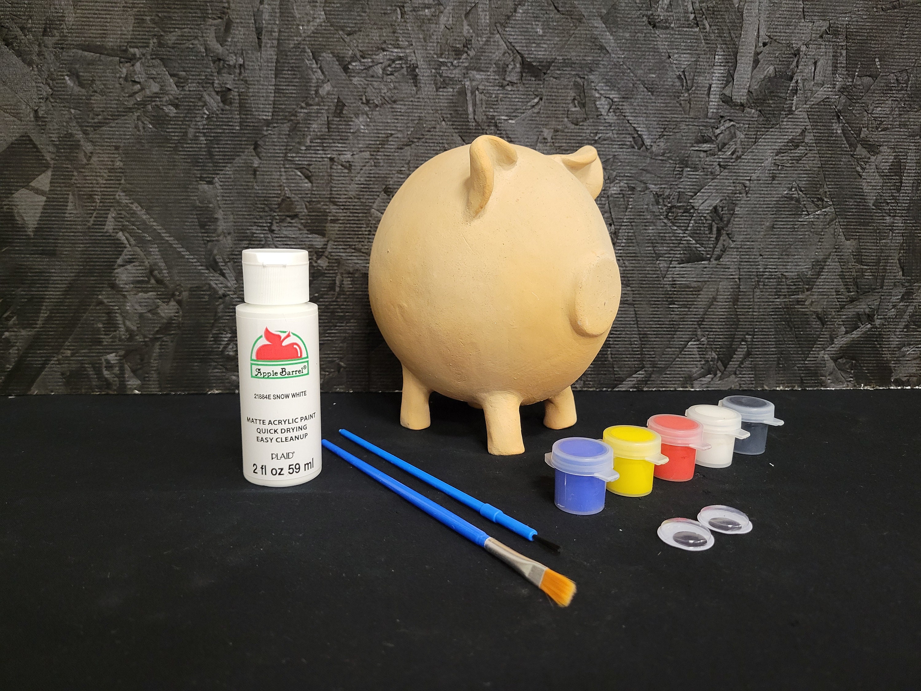 Paintable Piggy Bank Art Set DIY Paint a Pig Traditional Etsy