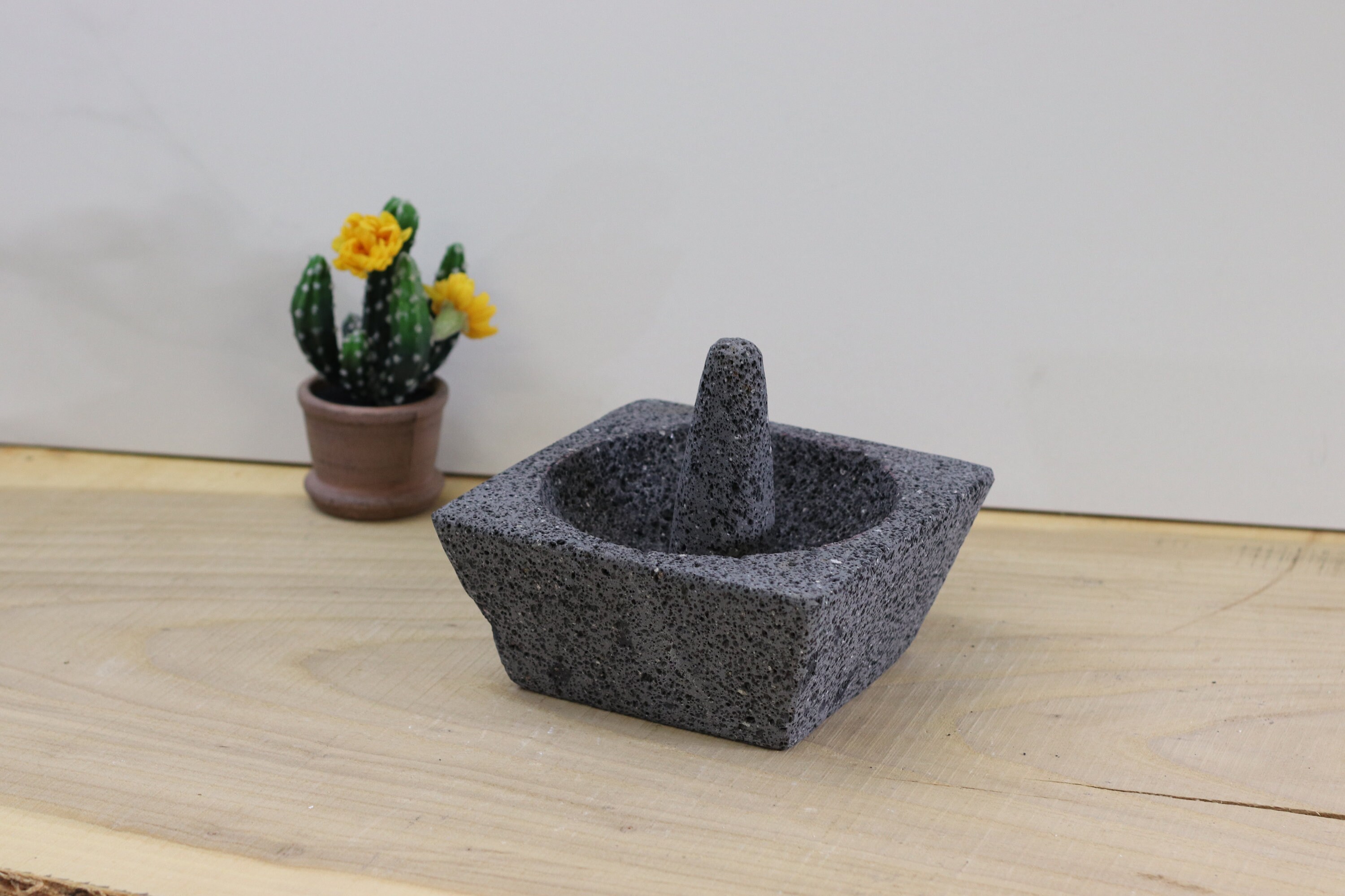 Rectangular Molcajete 100 Lava Stone Mortar and Pestle Etsy