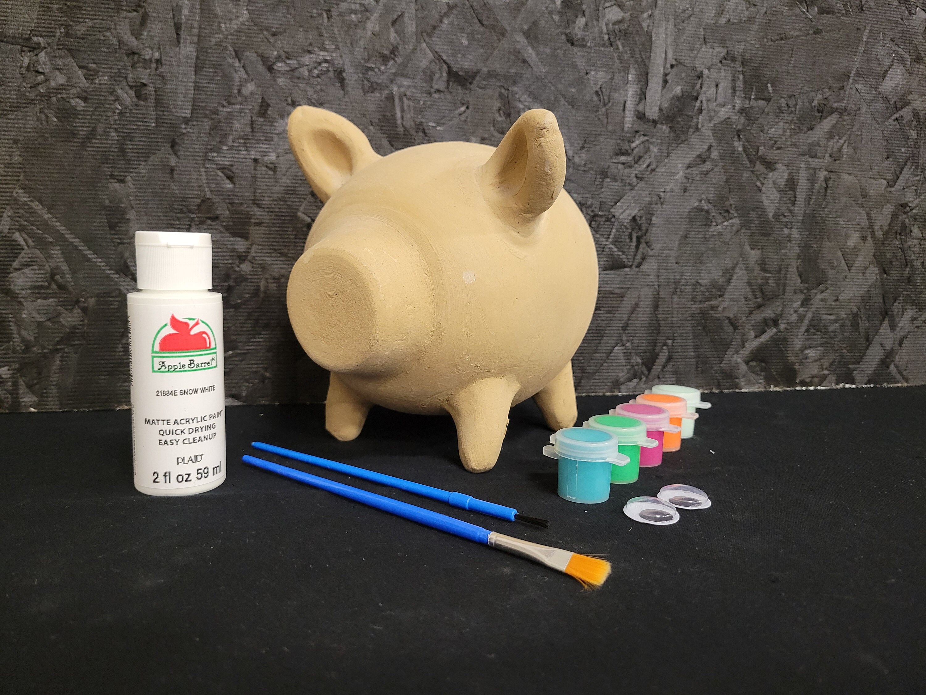 Paintable Piggy Bank Art Set DIY Paint a Pig Traditional Etsy