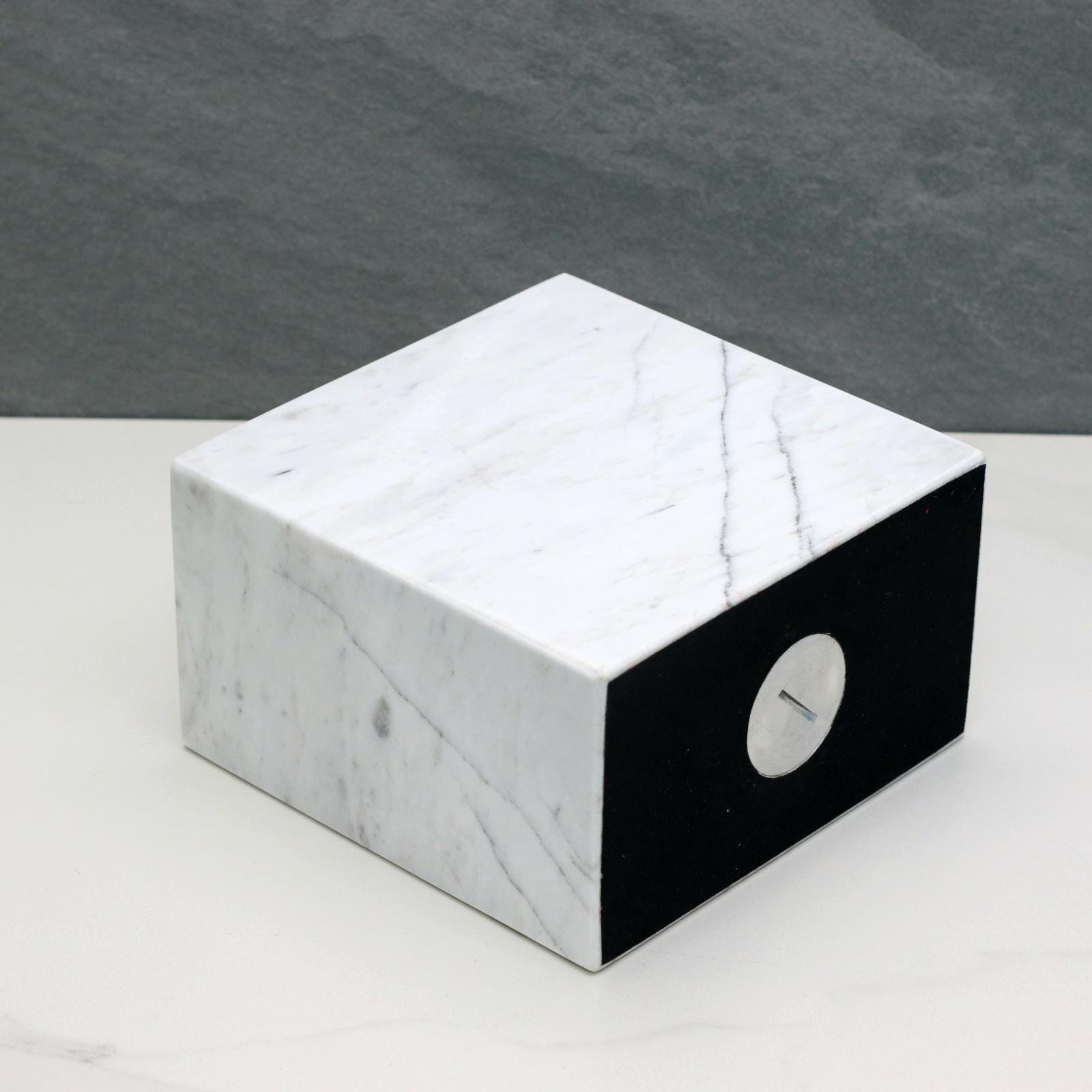 Stone Cremation Box White Marble Stone Cremation Urn for Ashes - 240 Cu in | Handcrafted ...
