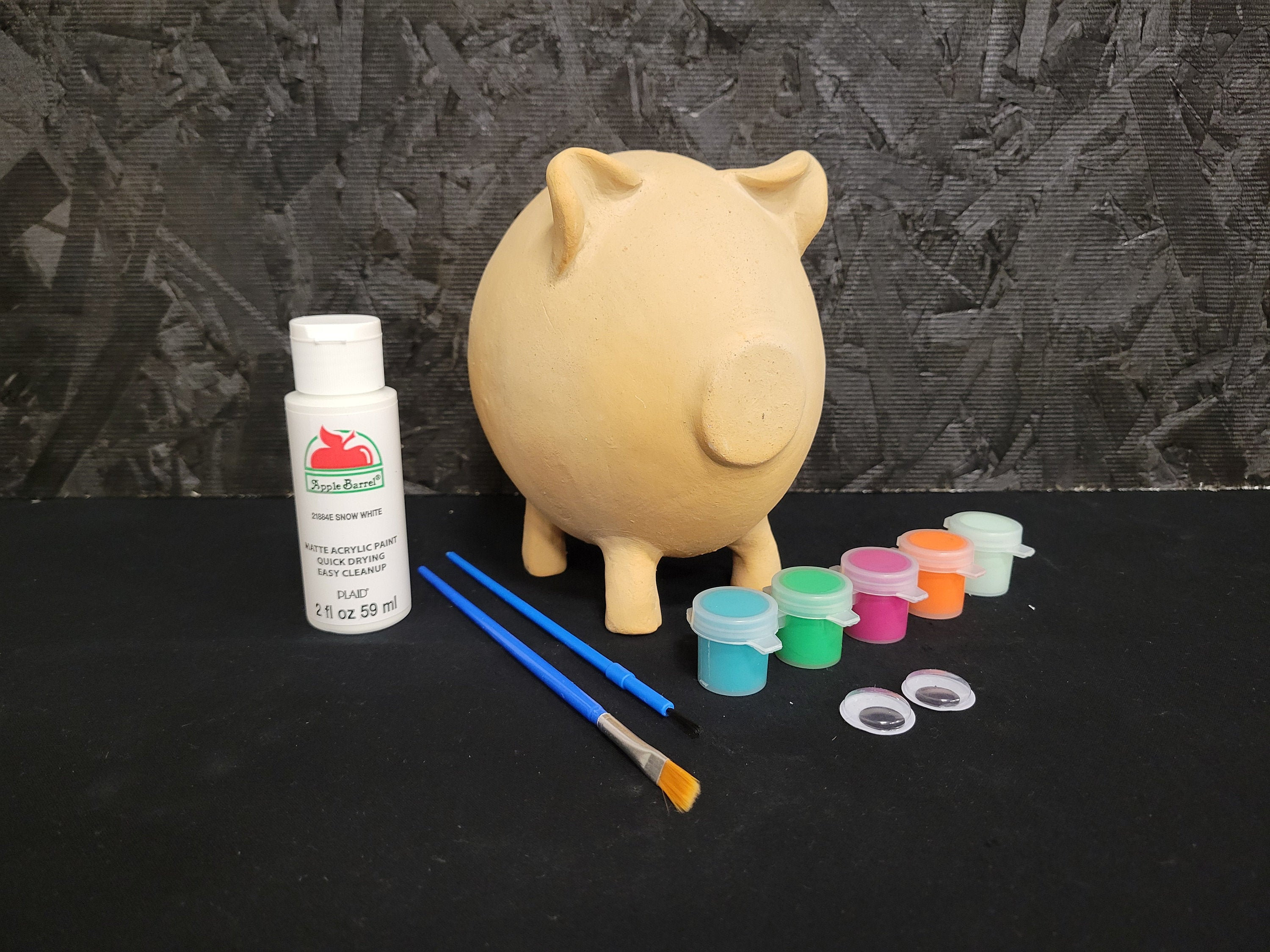 Paintable Piggy Bank Art Set DIY Paint a Pig Traditional Etsy