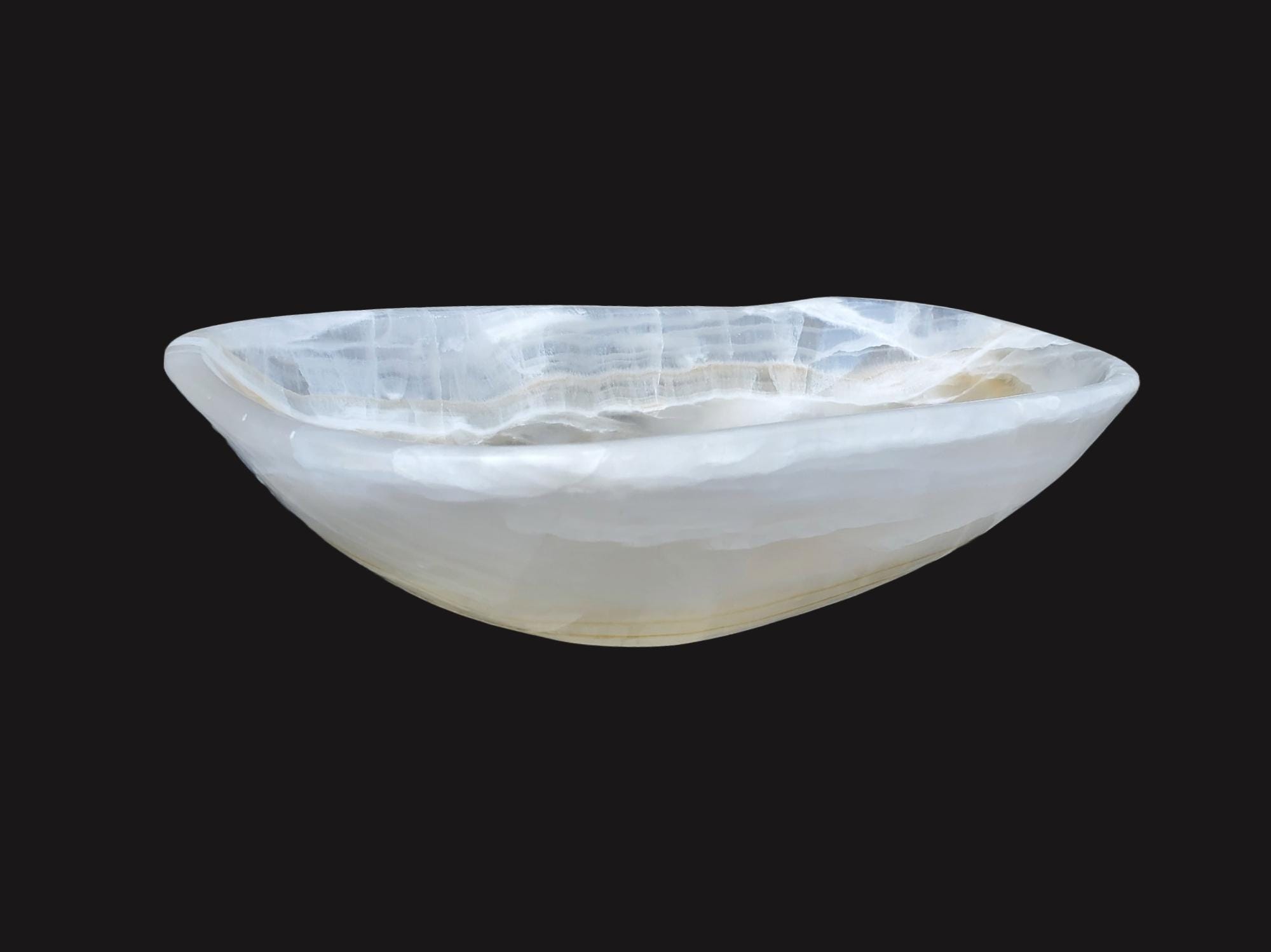 White Onyx Decorative Bowl - Etsy