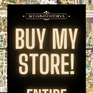Buy My Store Premium Membership • Entire Shop Bundle • Ephemera Images For Junk Journal • Scrapbook • Decoupage • Christmas In July Crafting