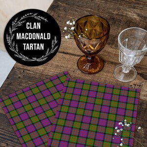 Clan MacDonald Scottish Tartan • A4 JPG Digital Print • Antique Ephemera • Instant Digital Download • Commercial Use • Print On Demand Ok