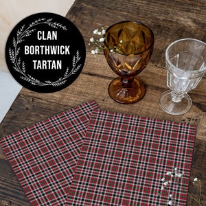 Clan Borthwick Scottish Tartan • A4 JPG Digital Print • Antique Ephemera • Instant Digital Download • Commercial Use • Print On Demand