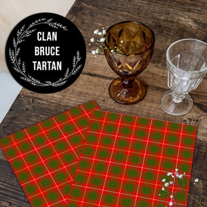 Clan Bruce Scottish Tartan • A4 JPG Digital Print • Antique Ephemera • Instant Digital Download • Commercial Use • Print On Demand