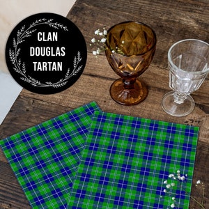 Clan Douglas Scottish Tartan • A4 JPG Digital Print • Antique Ephemera • Instant Digital Download • Commercial Use • Print On Demand Ok