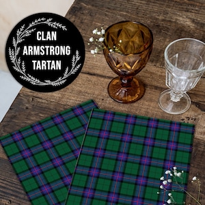 Clan Armstrong Scottish Tartan • A4 JPG Digital Print • Antique Ephemera • Instant Digital Download • Commercial Use • Print On Demand Ok