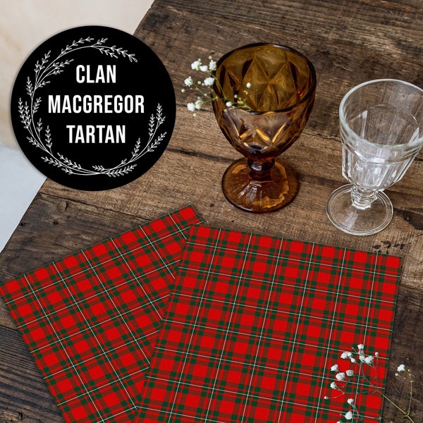 Scottish Clan MacGregor Tartan • A4 JPG Digital Print • Antique Ephemera • Instant Digital Download • Commercial Use • Print On Demand