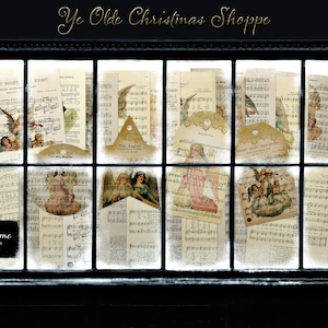 Viktorianische Weihnachtsmusik Bilder 20 Seiten Sofortiger digitaler Download plus GRATIS Geschenk