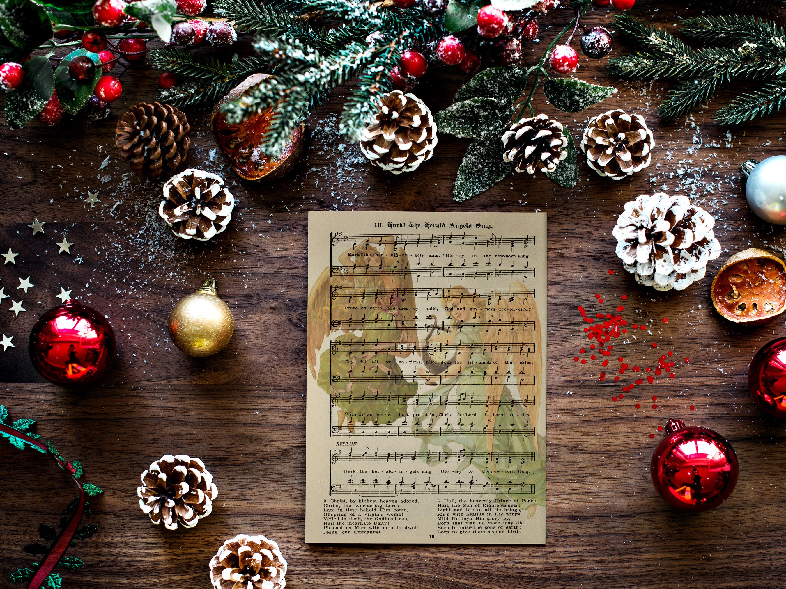 Victorian Christmas Music Images 20 Sheets Instant Digital Etsy