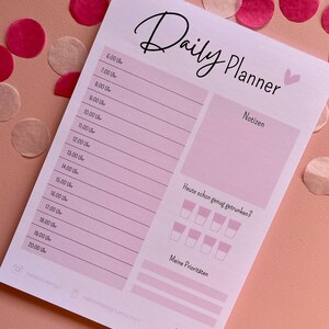 Daily Planner Tagesplaner Daily Plan Schreibblock Notizzettel Block Bild 4