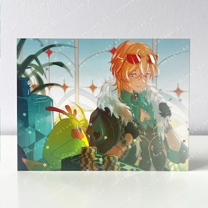 HONKAI STAR RAIL Aventurine - Anime & Manga Kunst Illustration Postkarte Mini Print