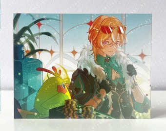 HONKAI STAR RAIL Aventurine - Anime & Manga Art Illustration Postcard Mini Print