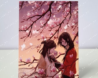 Heaven's Official Blessing - HuaLian with Magnolia - Danmei, Boys Love Art Illustration Postcard Mini Print