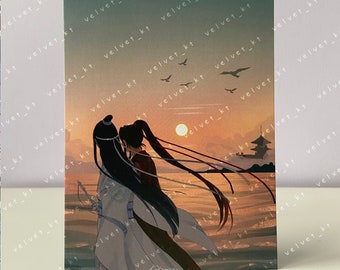 UNTAMED WangXian Summer- Danmei, Boys Love Art Illustration Postcard Mini Print