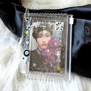 Kpop Photocard Zip Pouch - ATEEZ 8MIT Themen-Kartentasche und Münztasche für Fotokarten, Sammelkartenspiele und kleine Fotos