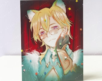 HONKAI STAR RAIL Kitty Aventurine - Anime & Manga Art Illustration Postcard Mini Print