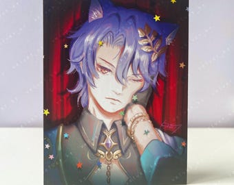 HONKAI STAR RAIL Kitty Dr Ratio - Anime & Manga Art Illustration Postcard Mini Print