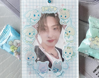 Ateez Aniteez Acrylic Photocard Holder Keychain