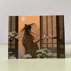Bênção oficial do céu - HuaLian Winter- Danmei, meninos amam arte ilustração cartão postal mini impressão
