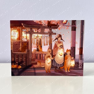 Original Kunst: CAT'S SHRINE - Anime & Manga Art Illustration Postkarte Mini Print