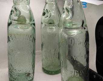 Victorian Codd Bottle Group, Marble Stopper, Dug Circa 1900 Abercorn , Monmouth ,pontypridd