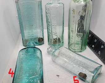 Mixed group of Victorian Medicine and cure Bottles
