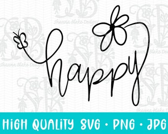 Download Happy Flower Svg Etsy