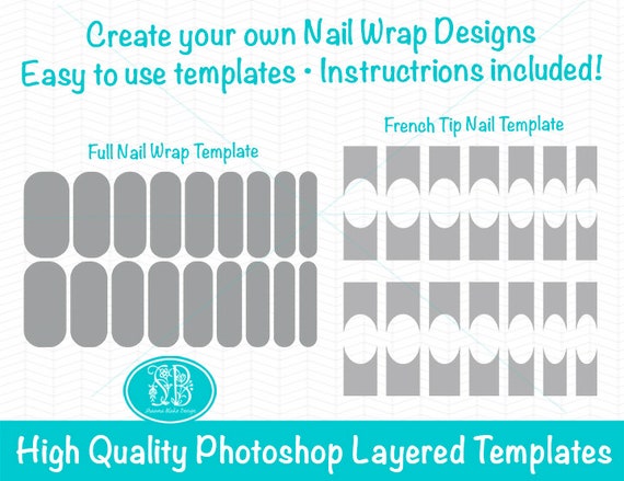 Nail Wrap Template French Tip Nail Template Custom Nail - Etsy Ireland
